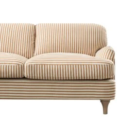 Daphnis Ochre Striped Linen Blend Sofa, Grande Chaise Sofa Left Hand Facing -Daals Store GCSF 2443 OCHRE STRIPE LEFT detail2