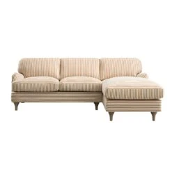 Daphnis Ochre Striped Linen Blend Sofa, Grande Chaise Sofa Right Hand Facing 10 Daphnis Ochre Striped Linen Blend Sofa, Grande Chaise Sofa Right Hand Facing -Daals Store GCSF 2443 OCHRE STRIPE RIGHT WB2