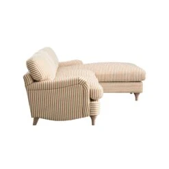 Daphnis Ochre Striped Linen Blend Sofa, Grande Chaise Sofa Right Hand Facing 14 Daphnis Ochre Striped Linen Blend Sofa, Grande Chaise Sofa Right Hand Facing -Daals Store GCSF 2443 OCHRE STRIPE RIGHT WB5