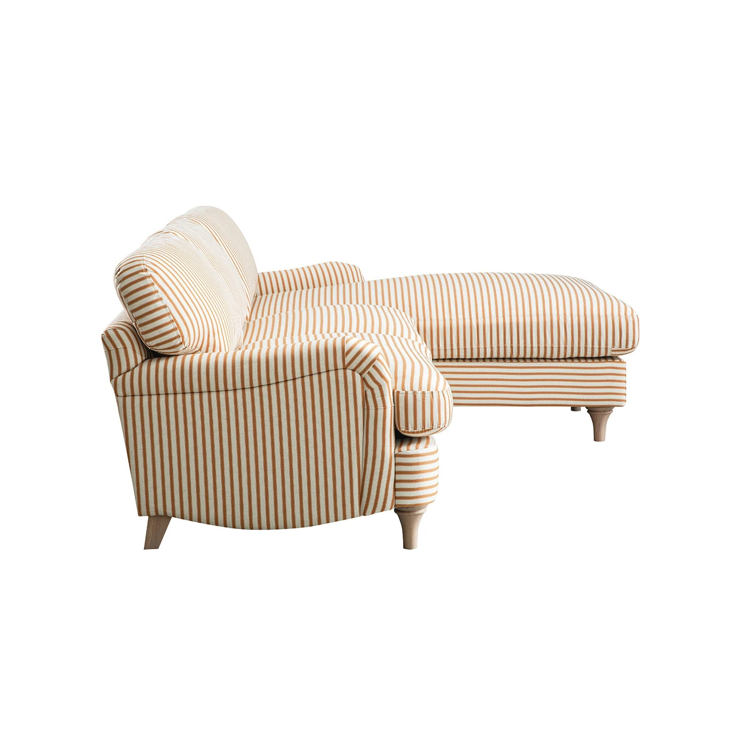 Daphnis Ochre Striped Linen Blend Sofa, Grande Chaise Sofa Right Hand Facing 6 Daphnis Ochre Striped Linen Blend Sofa, Grande Chaise Sofa Right Hand Facing - Image 6