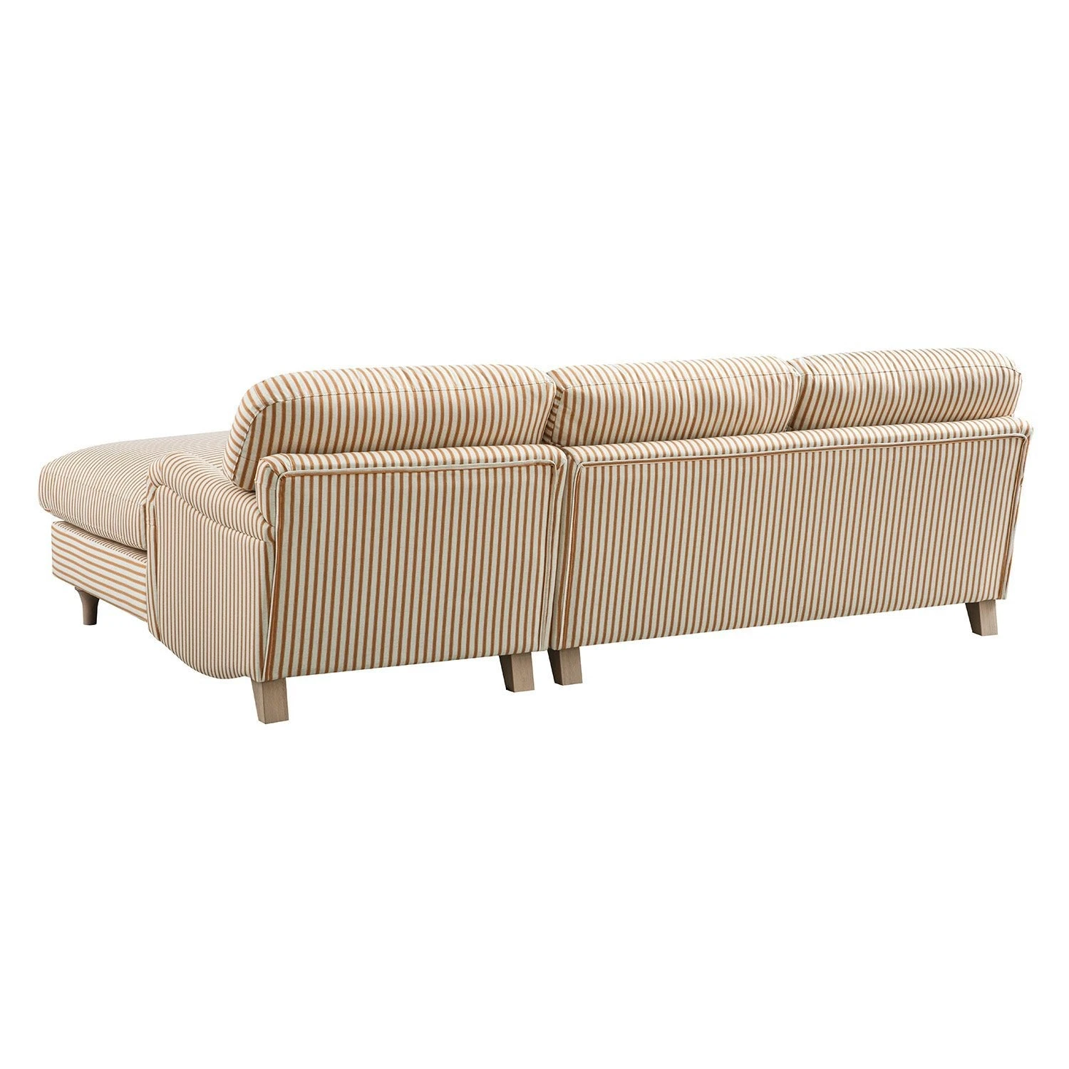Daphnis Ochre Striped Linen Blend Sofa, Grande Chaise Sofa Right Hand Facing 7 Daphnis Ochre Striped Linen Blend Sofa, Grande Chaise Sofa Right Hand Facing - Image 7
