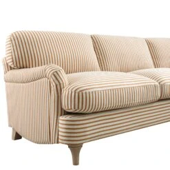 Daphnis Ochre Striped Linen Blend Sofa, Grande Chaise Sofa Right Hand Facing 16 Daphnis Ochre Striped Linen Blend Sofa, Grande Chaise Sofa Right Hand Facing -Daals Store GCSF 2443 OCHRE STRIPE RIGHT detail1