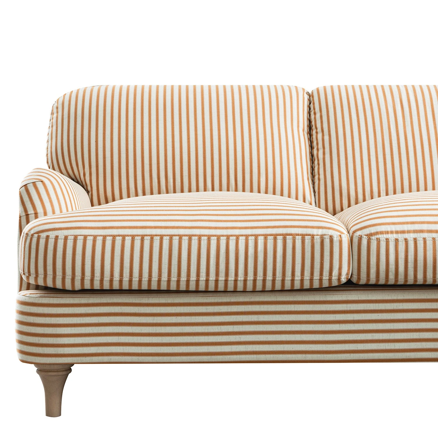 Daphnis Ochre Striped Linen Blend Sofa, Grande Chaise Sofa Right Hand Facing 9 Daphnis Ochre Striped Linen Blend Sofa, Grande Chaise Sofa Right Hand Facing - Image 9