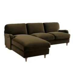 Daphnis Seaweed Velvet Sofa, Grande Chaise Sofa Left Hand Facing -Daals Store GCSF 2443 SWEED VEL LEFT WB4