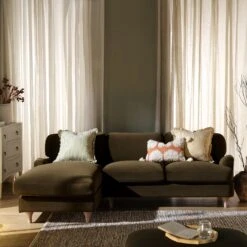 Daphnis Seaweed Velvet Sofa, Grande Chaise Sofa Left Hand Facing -Daals Store GCSF 2443 SWEED VEL LEFT scene1