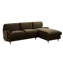 Daphnis Seaweed Velvet Sofa, Grande Chaise Sofa Right Hand Facing -Daals Store GCSF 2443 SWEED VEL RIGHT WB2