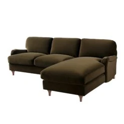 Daphnis Seaweed Velvet Sofa, Grande Chaise Sofa Right Hand Facing -Daals Store GCSF 2443 SWEED VEL RIGHT WB4