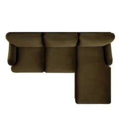 Daphnis Seaweed Velvet Sofa, Grande Chaise Sofa Right Hand Facing -Daals Store GCSF 2443 SWEED VEL RIGHT WB5