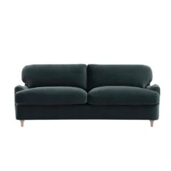 Daphnis Aegean Blue Velvet Sofa Bed, Large 3-Seater -Daals Store GCSF 2603 AEGEAN VEL 3ST WB1
