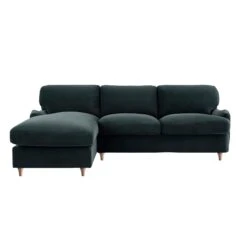 Daphnis Aegean Blue Velvet Sofa Bed, Grande Chaise Left Hand Facing 15 Daphnis Aegean Blue Velvet Sofa Bed, Grande Chaise Left Hand Facing -Daals Store GCSF 2603 AEGEAN VEL LEFT WB3