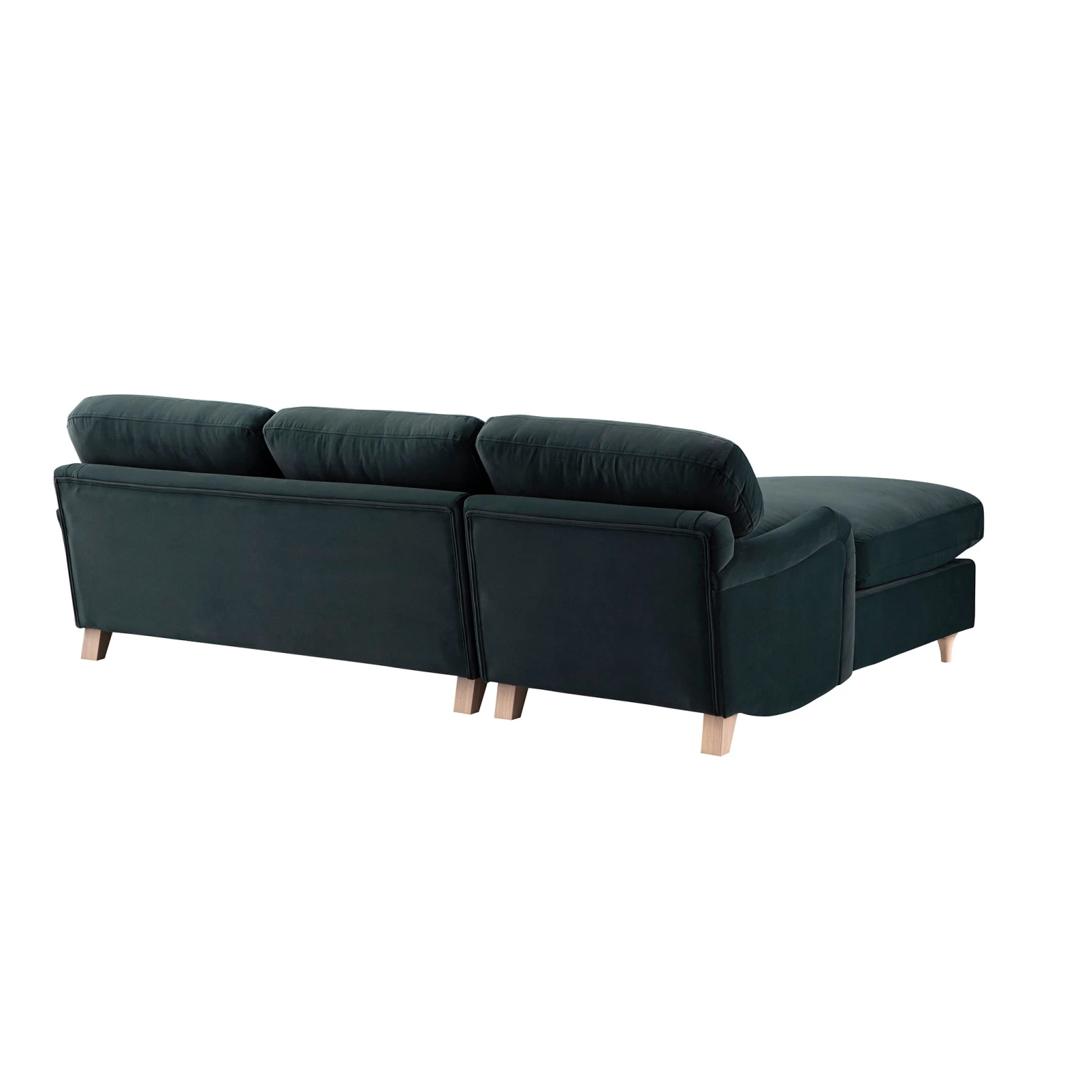 Daphnis Aegean Blue Velvet Sofa Bed, Grande Chaise Left Hand Facing 9 Daphnis Aegean Blue Velvet Sofa Bed, Grande Chaise Left Hand Facing - Image 9