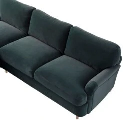 Daphnis Aegean Blue Velvet Sofa Bed, Grande Chaise Left Hand Facing 21 Daphnis Aegean Blue Velvet Sofa Bed, Grande Chaise Left Hand Facing -Daals Store GCSF 2603 AEGEAN VEL LEFT detail2
