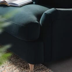 Daphnis Aegean Blue Velvet Sofa Bed, Loveseat -Daals Store GCSF 2603 AEGEAN VEL LOVESEAT scene6