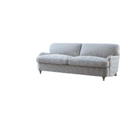 Daphnis Blue Striped Linen Blend Sofa Bed, Large 3-Seater -Daals Store GCSF 2603 BLUE STRIPE 3ST GIF