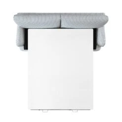 Daphnis Blue Striped Linen Blend Sofa Bed, Large 3-Seater -Daals Store GCSF 2603 BLUE STRIPE 3ST WB4