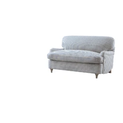 Daphnis Blue Striped Linen Blend Fabric Sofa Bed, Loveseat 31 Daphnis Blue Striped Linen Blend Fabric Sofa Bed, Loveseat -Daals Store GCSF 2603 BLUE STRIPE LOVESEAT GIF