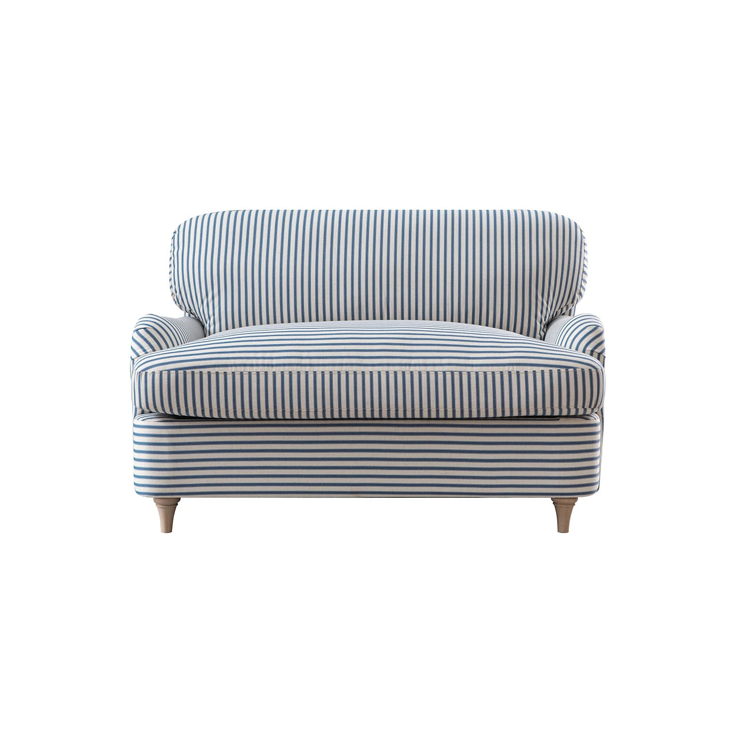 Daphnis Blue Striped Linen Blend Fabric Sofa Bed, Loveseat 11 Daphnis Blue Striped Linen Blend Fabric Sofa Bed, Loveseat - Image 11