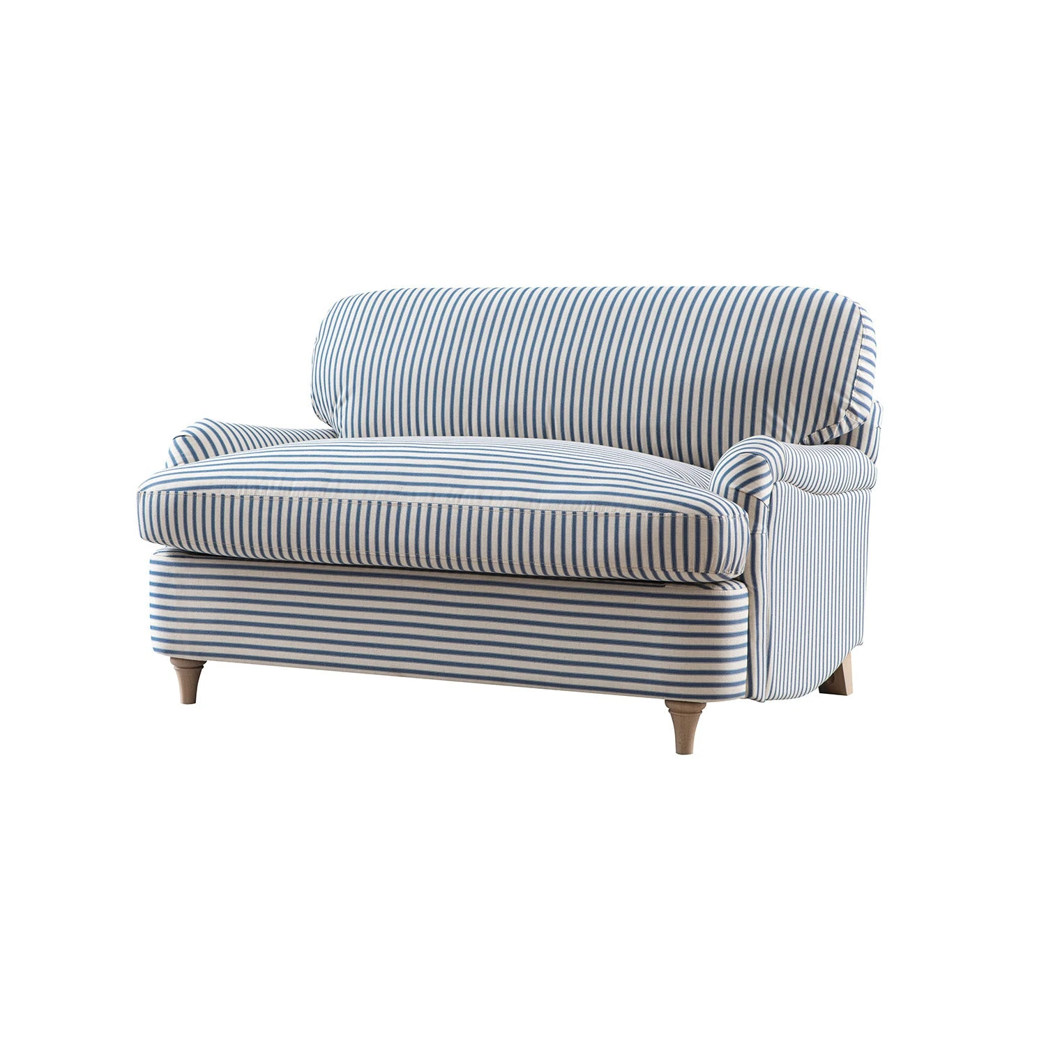 Daphnis Blue Striped Linen Blend Fabric Sofa Bed, Loveseat 12 Daphnis Blue Striped Linen Blend Fabric Sofa Bed, Loveseat - Image 12