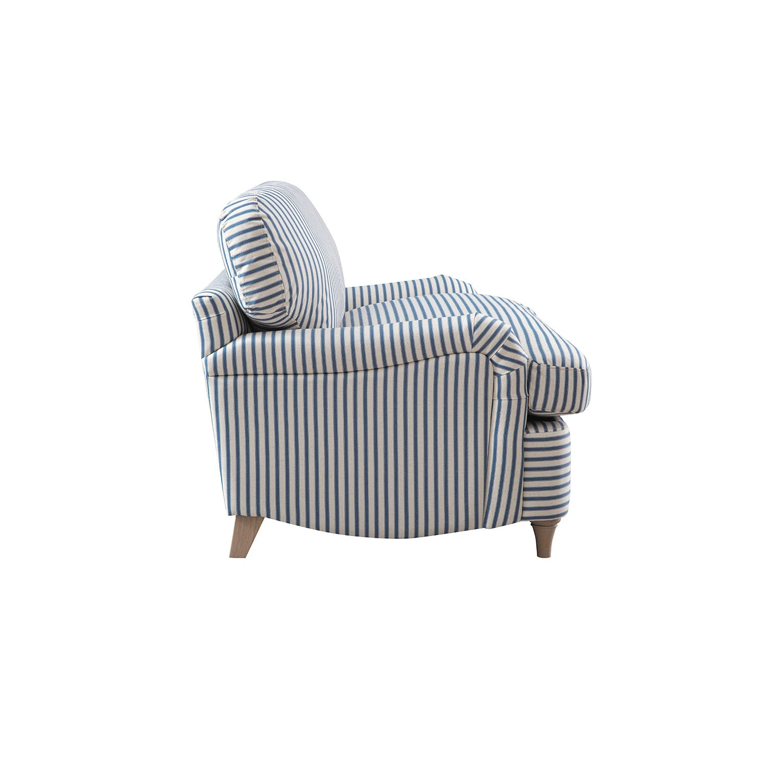 Daphnis Blue Striped Linen Blend Fabric Sofa Bed, Loveseat 16 Daphnis Blue Striped Linen Blend Fabric Sofa Bed, Loveseat - Image 16