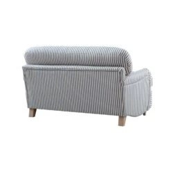 Daphnis Blue Striped Linen Blend Fabric Sofa Bed, Loveseat 34 Daphnis Blue Striped Linen Blend Fabric Sofa Bed, Loveseat -Daals Store GCSF 2603 BLUE STRIPE LOVESEAT WB5