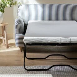 Daphnis Blue Striped Linen Blend Fabric Sofa Bed, Loveseat 27 Daphnis Blue Striped Linen Blend Fabric Sofa Bed, Loveseat -Daals Store GCSF 2603 BLUE STRIPE LOVESEAT scene8