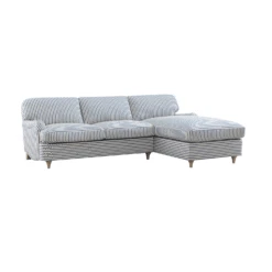 Daphnis Blue Striped Linen Blend Sofa Bed, Grande Chaise Right Hand Facing 23 Daphnis Blue Striped Linen Blend Sofa Bed, Grande Chaise Right Hand Facing -Daals Store GCSF 2603 BLUE STRIPE RIGHT GIF
