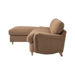Daphnis Camel Velvet Sofa Bed, Grande Chaise Left Hand Facing -Daals Store GCSF 2603 CAMEL VEL LEFT WB6