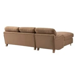 Daphnis Camel Velvet Sofa Bed, Grande Chaise Left Hand Facing -Daals Store GCSF 2603 CAMEL VEL LEFT WB7