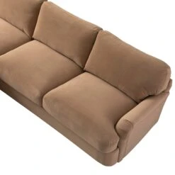 Daphnis Camel Velvet Sofa Bed, Grande Chaise Left Hand Facing -Daals Store GCSF 2603 CAMEL VEL LEFT detail2