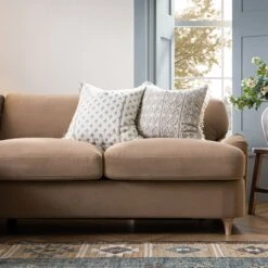 Daphnis Camel Velvet Sofa Bed, Grande Chaise Left Hand Facing -Daals Store GCSF 2603 CAMEL VEL LEFT scene4