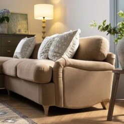 Daphnis Camel Velvet Sofa Bed, Grande Chaise Left Hand Facing -Daals Store GCSF 2603 CAMEL VEL LEFT scene5