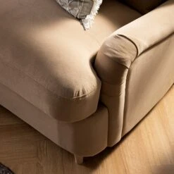 Daphnis Camel Velvet Sofa Bed, Grande Chaise Left Hand Facing -Daals Store GCSF 2603 CAMEL VEL LEFT scene6