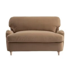 Daphnis Camel Velvet Sofa Bed, Loveseat -Daals Store GCSF 2603 CAMEL VEL LOVESEAT WB1