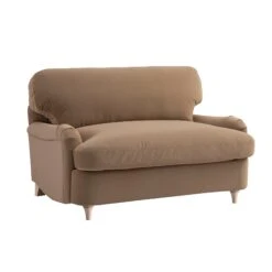 Daphnis Camel Velvet Sofa Bed, Loveseat -Daals Store GCSF 2603 CAMEL VEL LOVESEAT WB3