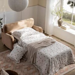 Daphnis Camel Velvet Sofa Bed, Loveseat -Daals Store GCSF 2603 CAMEL VEL LOVESEAT scene4