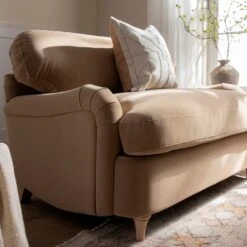 Daphnis Camel Velvet Sofa Bed, Loveseat -Daals Store GCSF 2603 CAMEL VEL LOVESEAT scene7