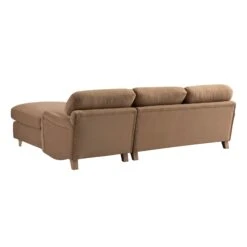 Daphnis Camel Velvet Sofa Bed, Grande Chaise Right Hand Facing -Daals Store GCSF 2603 CAMEL VEL RIGHT WB7