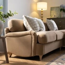 Daphnis Camel Velvet Sofa Bed, Grande Chaise Right Hand Facing -Daals Store GCSF 2603 CAMEL VEL RIGHT scene5