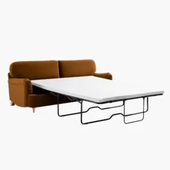 Daphnis Cinnamon Velvet Sofa Bed, Large 3-Seater -Daals Store GCSF 2603 CMON VEL 3ST WB2