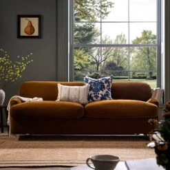 Daphnis Cinnamon Velvet Sofa Bed, Large 3-Seater -Daals Store GCSF 2603 CMON VEL 3ST scene3