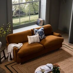 Daphnis Cinnamon Velvet Sofa Bed, Large 3-Seater -Daals Store GCSF 2603 CMON VEL 3ST scene5