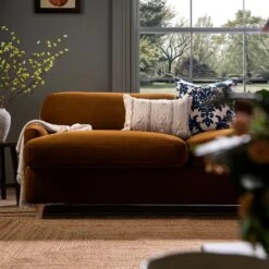 Daphnis Cinnamon Velvet Sofa Bed, Large 3-Seater -Daals Store GCSF 2603 CMON VEL 3ST scene6