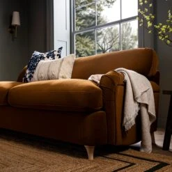 Daphnis Cinnamon Velvet Sofa Bed, Large 3-Seater -Daals Store GCSF 2603 CMON VEL 3ST scene7