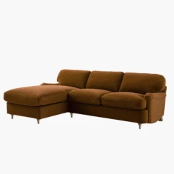 Daphnis Cinnamon Velvet Sofa Bed, Grande Chaise Left Hand Facing -Daals Store GCSF 2603 CMON VEL LEFT GIF