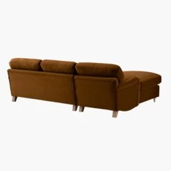 Daphnis Cinnamon Velvet Sofa Bed, Grande Chaise Left Hand Facing -Daals Store GCSF 2603 CMON VEL LEFT WB7