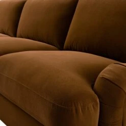 Daphnis Cinnamon Velvet Sofa Bed, Grande Chaise Left Hand Facing -Daals Store GCSF 2603 CMON VEL LEFT detail2