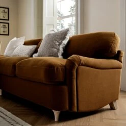 Daphnis Cinnamon Velvet Sofa Bed, Grande Chaise Left Hand Facing -Daals Store GCSF 2603 CMON VEL LEFT scene4