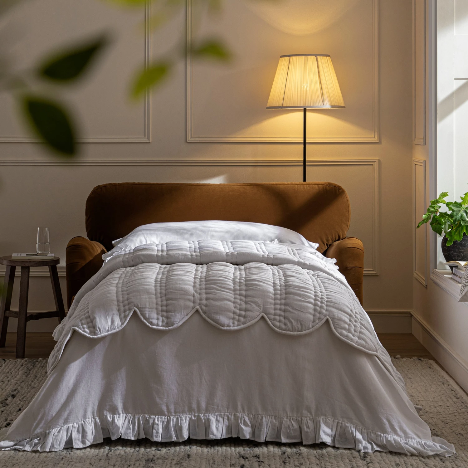 Daphnis Cinnamon Velvet Sofa Bed, Loveseat 3 Daphnis Cinnamon Velvet Sofa Bed, Loveseat - Image 3