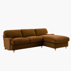Daphnis Cinnamon Velvet Sofa Bed, Grande Chaise Sofa Right Hand Facing -Daals Store GCSF 2603 CMON VEL RIGHT GIF