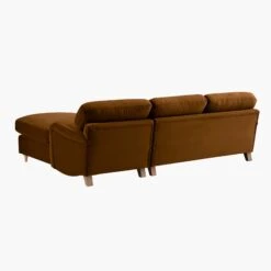 Daphnis Cinnamon Velvet Sofa Bed, Grande Chaise Sofa Right Hand Facing -Daals Store GCSF 2603 CMON VEL RIGHT WB7